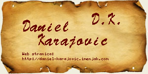 Daniel Karajović vizit kartica